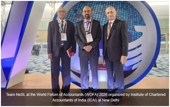 Team NeSL at the World Forum of Accountants (WOFA) 2026 organized by Institute of Chartered Accountants of India (ICAI) at New Delhi